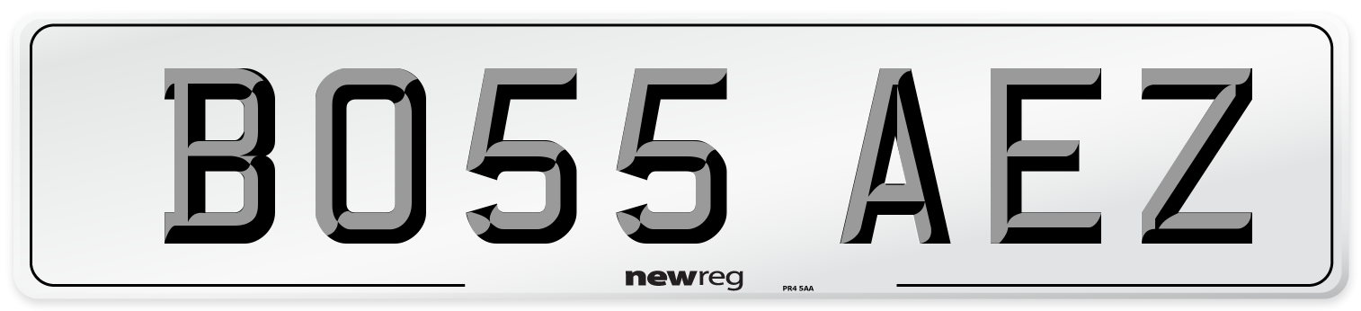 BO55 AEZ Number Plate from New Reg